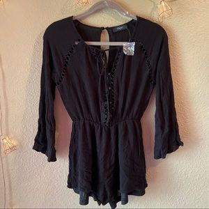Black Swimsuit Cover Romper New
